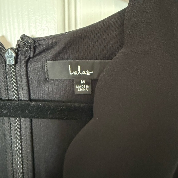 Lulus Elegant Black Scalloped Dress - Picture 4 of 4